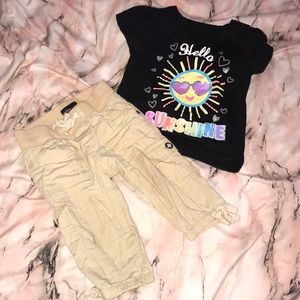 Girls Khaki light weight Capris